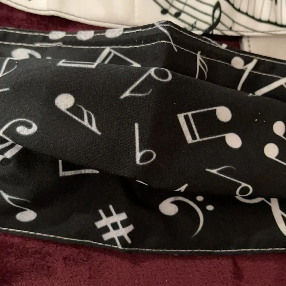 6/$20 New set/2 music note face masks